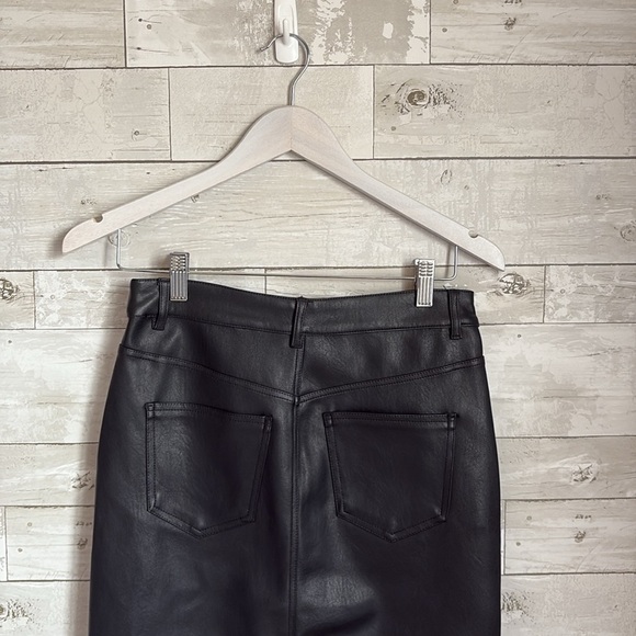 NWT RW&CO. Faux Leather Black Midi Skirt - Picture 7 of 11